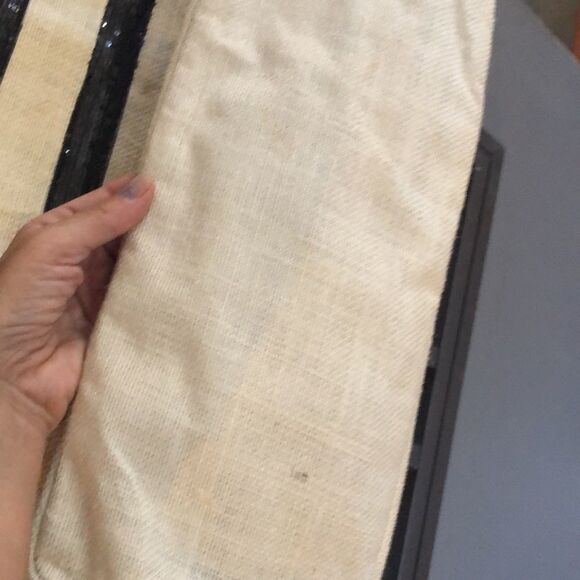 Muche et Muchette Jute and sequins large tote bag. - Picture 3 of 8